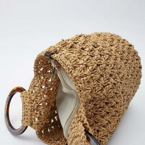 Zara Woven Bag. NWT. - Picture 7 of 8